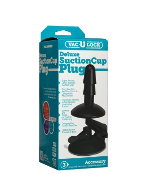 Vac-U-Lock Deluxe Suction Cup Plug Accessory Black