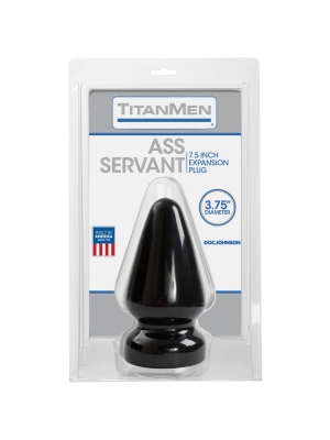 Titanmen Ass Servant Plug - Huge Butt Plug - Black