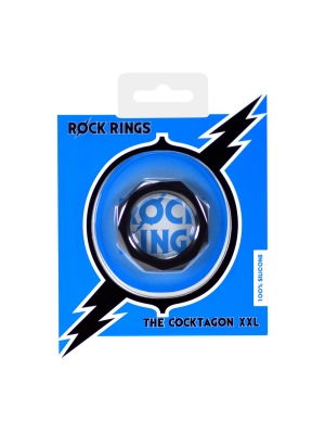 The Cocktagon Cock Ring XXL Black - Rock Rings
