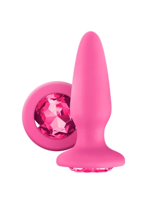 NS Novelties Glams Butt Plug - Pink - With Jewel 