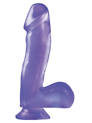 Basix Rubber Works Dong With Suction Cup Purple 6.5in