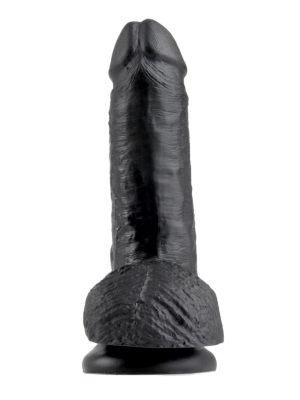 King Cock With Balls Black 7in