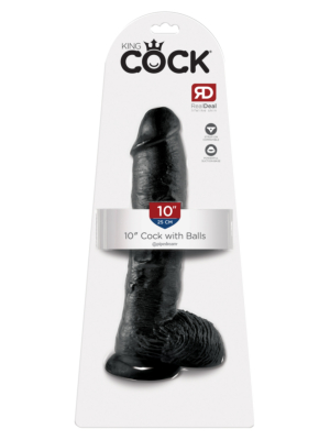 Pipedream XXL Realistic King Cock 10 Inch Cock With Balls - Black