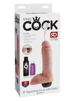 Pipedream King Cock Squirting Cock With Balls Flesh 8in