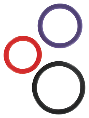 Triple Cock Ring Set - Toy Joy - Multicolor