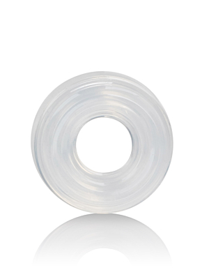 Premium Silicone Cock Ring M (Transparent) - CalExotics - Stretchable