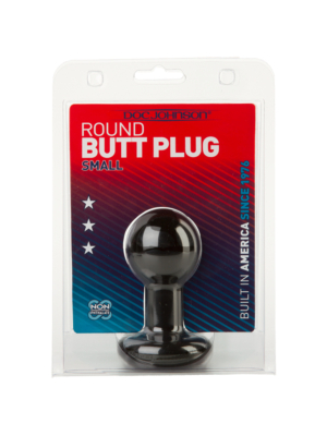 Round Butt Plug S Black