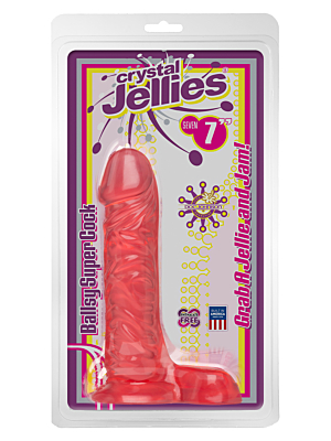 Crystal Jellies Realistic Ballsy Super Cock 17.5 cm (Pink) - Doc Johnson
