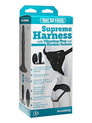 Harness With Vibrating Plug
