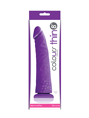 Colours Thin Pleasures Realistic Dildo 20cm (Purple) - NS Novelties