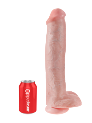 Realistic King Cock With Balls 38 cm (Light Skin) - Pipedream
