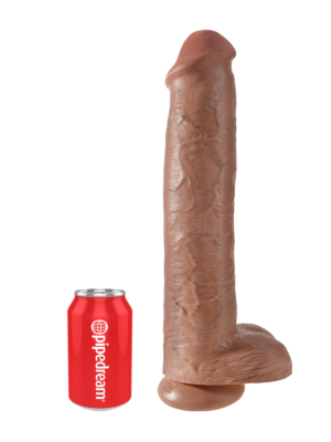 Realistic King Cock With Balls 38 cm (Tan) - Pipedream