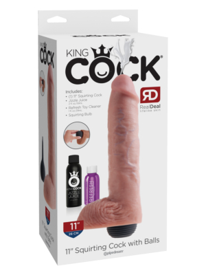 King Cock 11 inch Squirting Cock With Balls