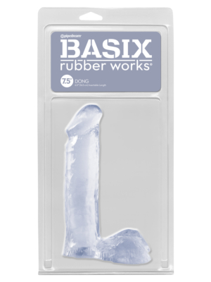 Realistic Penis with Balls 19cm (Transparent) - Pipedream Basix Rubber Works