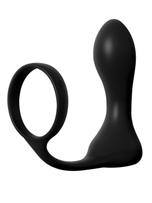 Rechargeable Ass-Gasm Pro Vibrating Butt Plug with Cock Ring - Pipedream Anal Fantasy