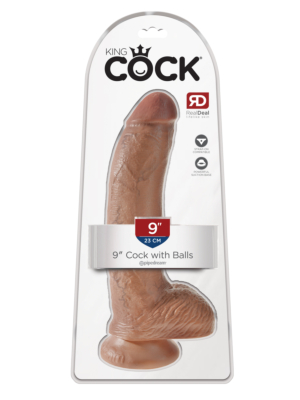Pipedream King Cock Cock with Balls 9 Inch - Tan