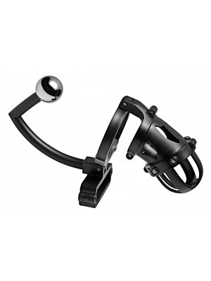 Oppressor Chastity Cage with Ball Clamp and Anal Hook