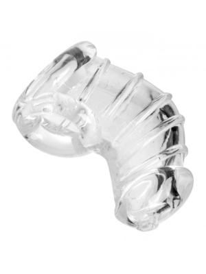Detained Soft Body Chastity Cage - XR Brands Master Series - Transparent