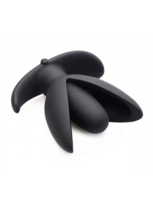 XR Master Series Sprouted Silicone Vibrating Anchor Anal Plug Black