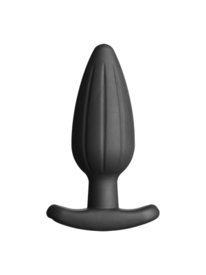 Rechargeable Silicone Noir "Rocker" Butt Plug with Electro Stimulation (Large) - ElectraStim