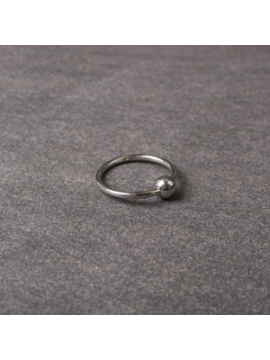Kiotos Stainless Steel Cock Ring with Ball - 28 mm