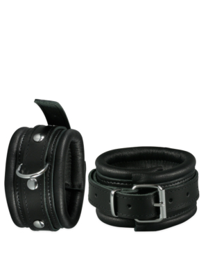 Leather Anklecuffs Black - 5 cm
