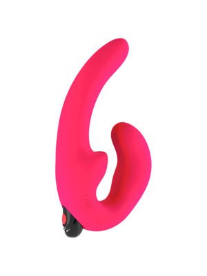 Strapless Strapon Fun Factory - Sharevibe Double Dildo with Vibration Pink