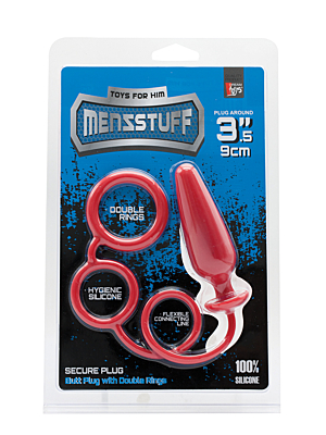 MENZSTUFF 3.5INCH DOUBLE RING ANAL PLUG