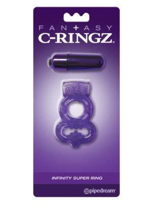 Pipedream Fantasy C-Ringz Infinity Vibrating Cock Ring - Purple