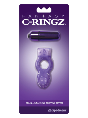Pipedream Fantasy C-Ringz Ball-Banger Vibrating Cock Ring - Purple