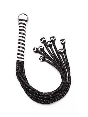 8 tail polish leather flogger 22 inch
