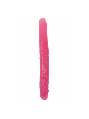 Double Heads Dildo Pink - Baile - Realistic Surface - Veins