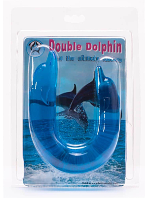 Dolphin Double Dildo - Blue - Double Headers