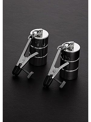 2 Adjustable Stainless Steel Nipple Tighteners with Changeable Weights - Triune