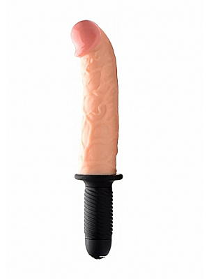 The Curved Dicktator 22cm - XR Brands Realistic Thruster with 13 Vibrating Modes  - Realistic Penis