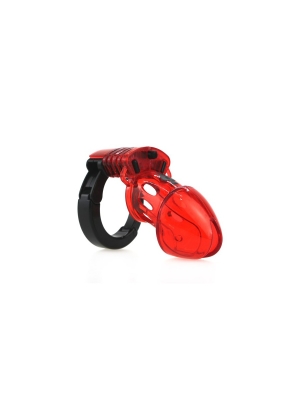 Adjustable Chastity Cage - Red - Waterproof