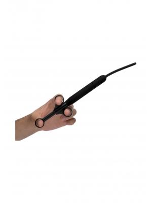 Silicone Ribbed Lube Launcher - Black