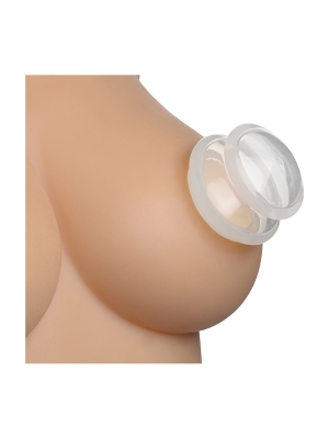 Clear Plungers Silicone Nipple Suckers - Large - Transparent
