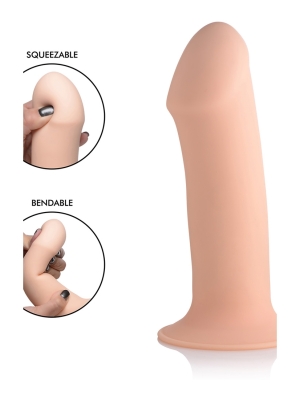 Squeezable Thick Phallic Silicone Dildo (Flesh) - XR Brands