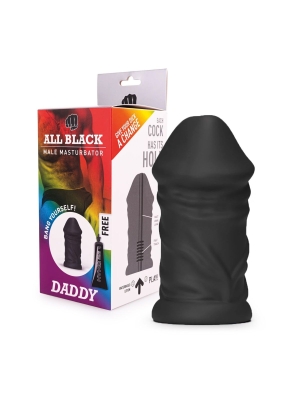 Daddy Silicone Male Masturbator - All Black