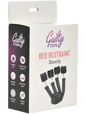 Bed And Foot Restraint Bed Set Black 
