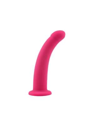 Bend Over Silicone Dildo M-Pink 15cm