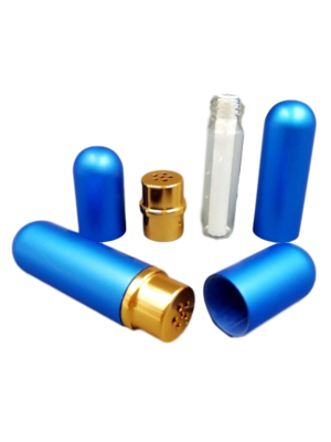 Blue Aluminium Popper Inhaler