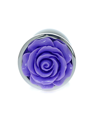 Butt Plug with Purple Rose Jewel