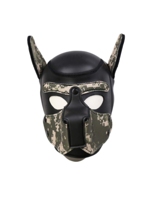 Neoprene Puppy Hood for BDSM -  Camouflage 