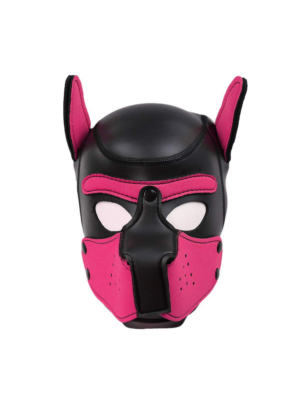 Neoprene Puppy Hood for BDSM - Pink