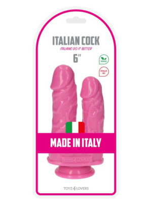 Italian Cock Caino and Abele Double Dildo (Pink) - Toyz4lovers
