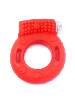 Cheap Vibrating Cock Ring Red
