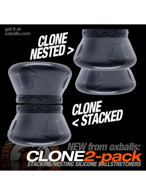Oxballs Clone 2 Pack Stacking-stretch Ballstretchers Black