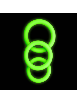 Cockring Set - Glow in the Dark - 3 Pieces

